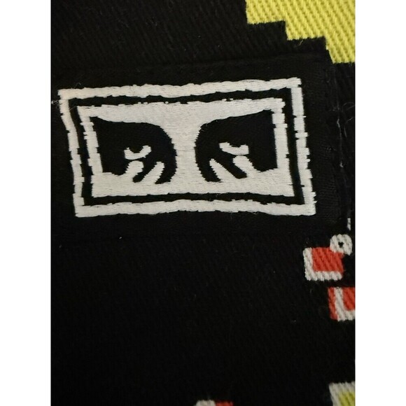 OBEY Womens  Pants Trousers Size 27 black casual Floral Relaxed Skater - Picture 10 of 12